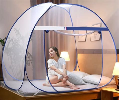 King Size M Foldable Pop Up Mosquito Net Bed Canopy Tent Single Door