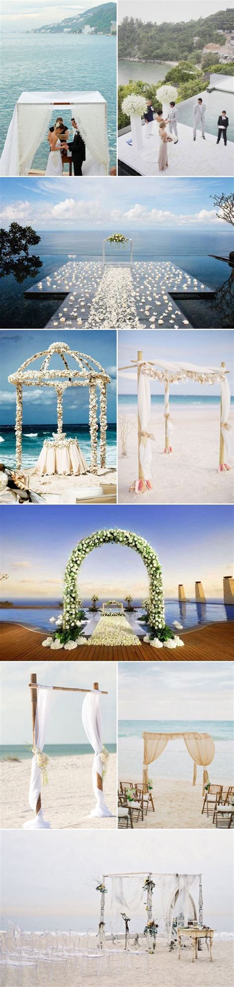 Beautiful Summer Wedding Altar Ideas Beach And Bay View Wedding