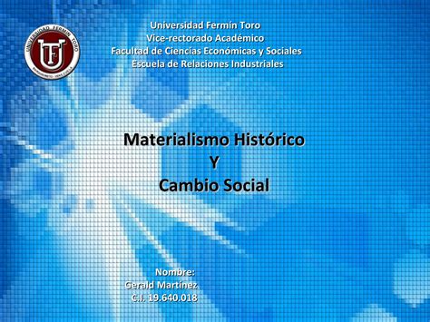 Materialismo Historico Y Cambio Social Ppt Descarga Gratuita