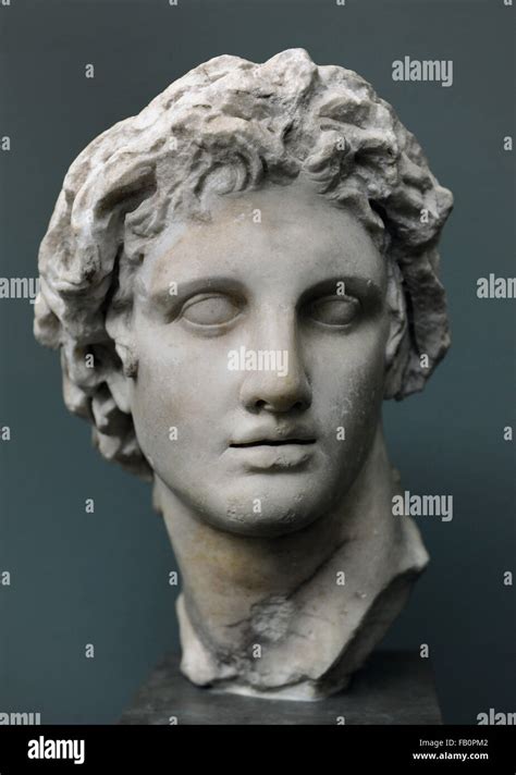 Alexander The Great 356 323 Bc King Of Macedonia Portrait Stock