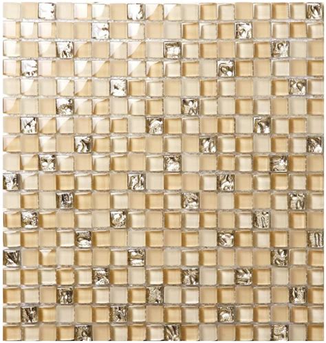 Light Yellow Gold Glass Mosaic Kitchen Backsplash Ybl018 Bathroom Wall