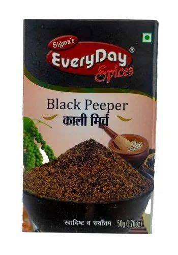 Sigmas Spicy Black Pepper Powder Packaging Type Box Packaging Size 50g At Best Price In Jorhat