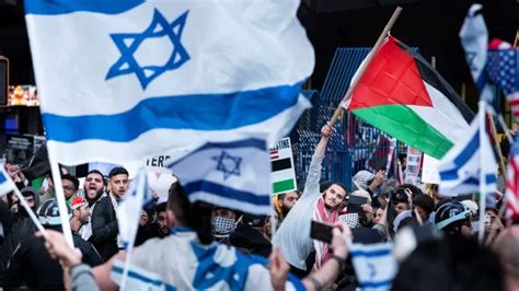 Times Square Dividido Protestas Pro Palestina Y Pro Israel Se