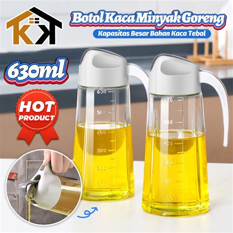 Jual KK Botol Minyak Kaca 630ML Botol Cuka Kecap Anti Tumpah Botol