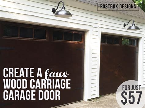 My $57 Garage Door Makeover: How to Knock Off Expensive Wood Doors ...