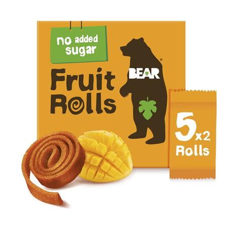 Bear Fruit Rolls Mango Ovocné Rolované Plátky 5x20 G