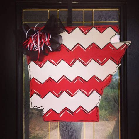 State Of Arkansas Door Hanger Diy Crafts