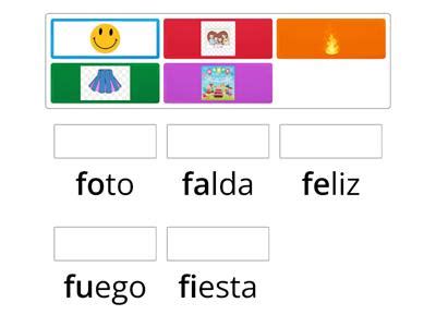 Completar palabras con fa fe fi fo fu Recursos didácticos