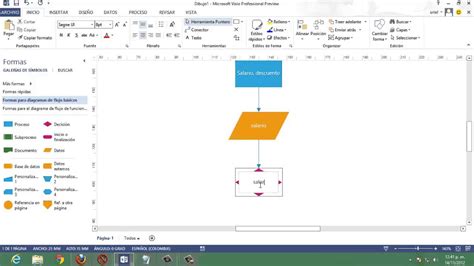 Diagrama De Flujo De Datos En Visio 2013 Salario Empleado Youtube