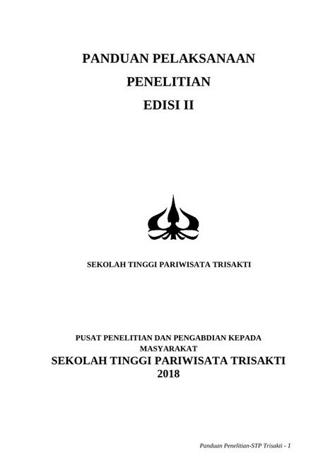 Pdf Panduan Pelaksanaan Penelitian Edisi Ii Dokumen Tips