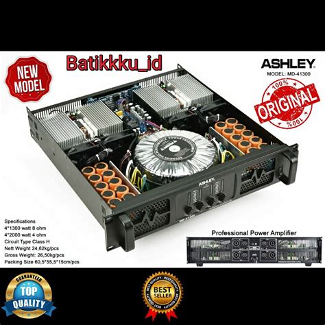 Jual POWER ASHLEY MD 41300 MD41300 ORIGINAL 4CH CLASS H AMPLIFIER 2000