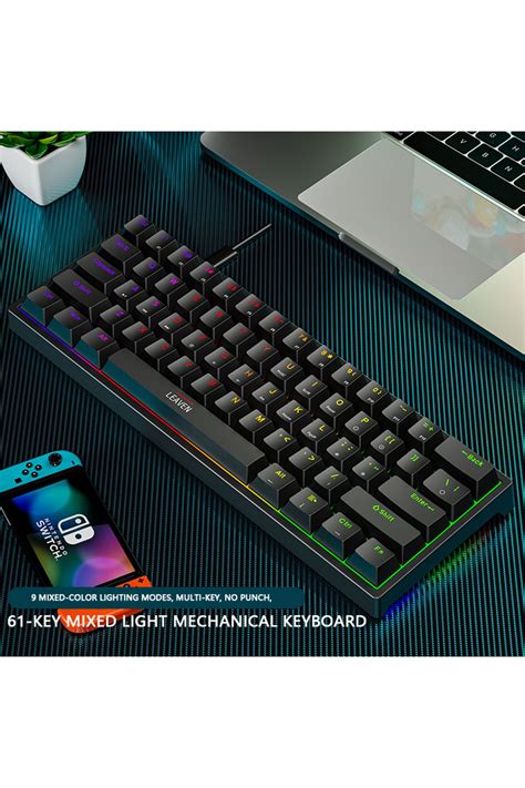 Leaven K Rgb Tuş Kırmızı Switch Type C Kablolu Mekanik Klavye Hot Swap Fiyatı Yorumları