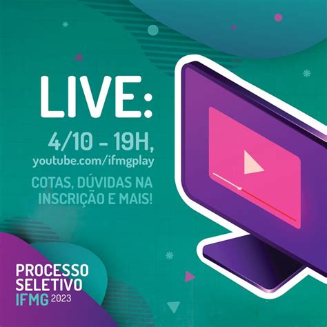 IFMG promove live para tirar dúvidas sobre o Vestibular 2023