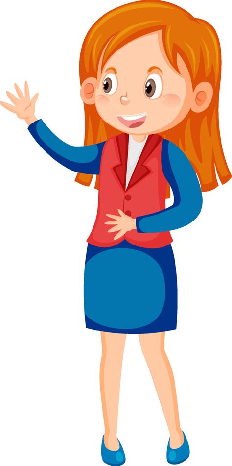 A female teacher cartoon character 8132342 Vector Art at Vecteezy