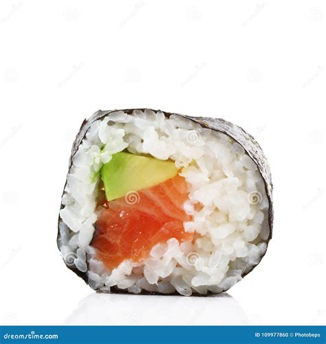 Isolated Japanese Sushi in White Background Stock Photo - Image of ...