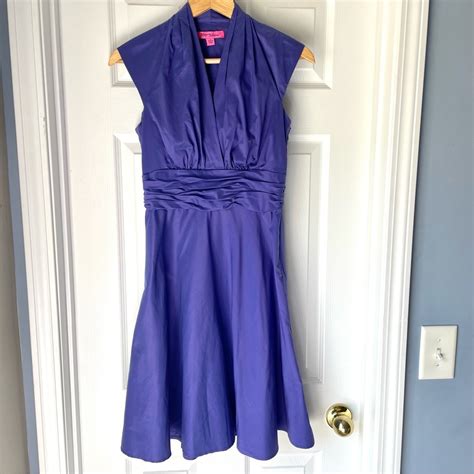 Betsey Johnson Purple Fit And Flare Dress Gem