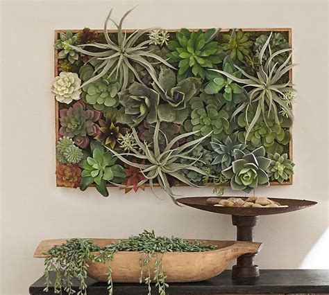 Faux Succulent Wall Art Pottery Barn