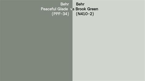 Behr Peaceful Glade Vs Brook Green Side By Side Comparison