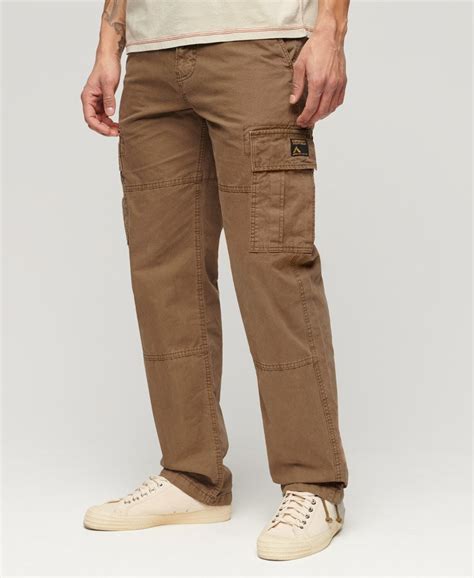 Homme Pantalon Cargo Baggy En Coton Biologique Marron Intense