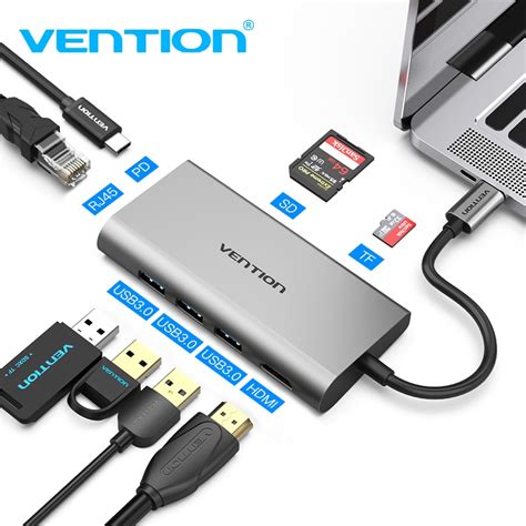 Vention Usb Hub USB Type C To HDMI USB 3 0 HUB Thunderbolt 3 Adapter