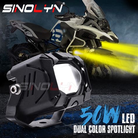 Sinolyn U Led D Farol De Motocicleta Projetor Holofotes De Neblina