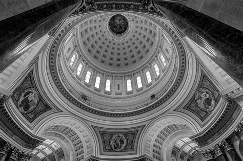 Madison Capitol Inside Black And White Photograph By Gregory Payne