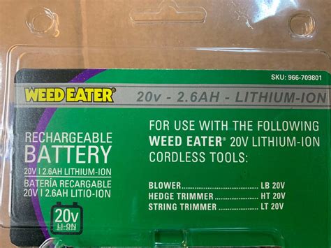 Weed Eater 20v 26ah Lithium Ion Battery 966709801 Weedeater Cordless Tools Ebay