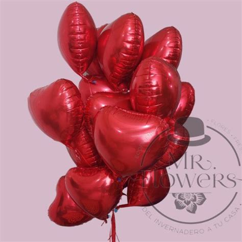 Bouquet De Globos Coraz N Florer A Mr Flowers