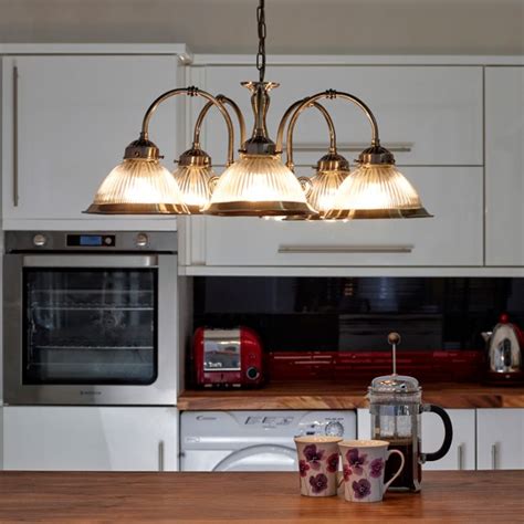 Searchlight American Diner Arm Dual Mount Ceiling Pendant Light