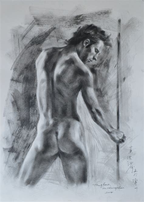 Drawing Male Nude Drawing By Hongtao Huang Artmajeur