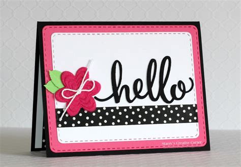 Stacey's Creative Corner: A Simple Hello Card