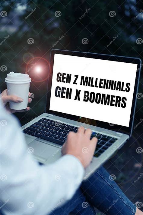 Inspiration Showing Sign Gen Z Millennials Gen X Boomers Business