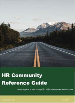 Hr Community Reference Guide A Quick Guide To Everything Csu Hr