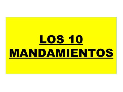 Los 10 Mandamientos Ppt