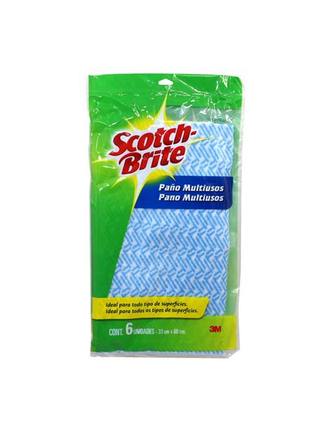 PAÑO MULTIUSOS SCOTCH BRITE X 6 UN 33 CM x 60 CM CELESTE