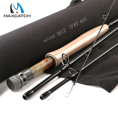 Maxcatch Nano Nymph Fly Fishing Rod 2 3 4WT 10ft IM12 Toray Carbon Fast