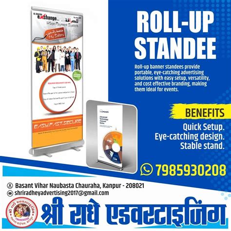 Silver Aluminium Roll Up Standee For Promotional At Rs In Kanpur