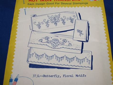 Aunt Marthas HOT IRON TRANSFERS Butterfly And Floral Motifs Etsy