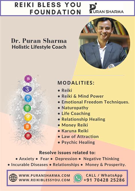 Dr Puran Sharma Reiki Bless You Foundation Reiki Distance Healing Reiki Online Courses