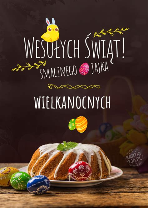 Wesołych Świąt oraz smacznego jajka wielkanocnych Darmowe kartki