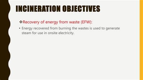 Incineration of plastic Watste, Energy recovery from plastic waste