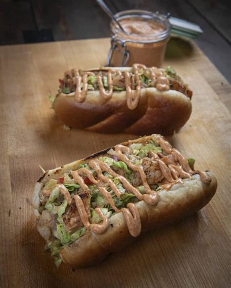 Grilled Cajun Shrimp Po Boy With Remoulade