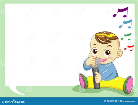 Baby singing stock vector. Illustration of background - 16328588