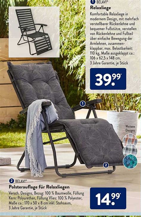 Belavi Polsterauflage F R Relaxliegen Angebot Bei Aldi S D Prospekte De