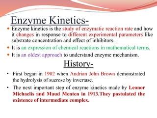 Kinetics of enzyme action | PPT