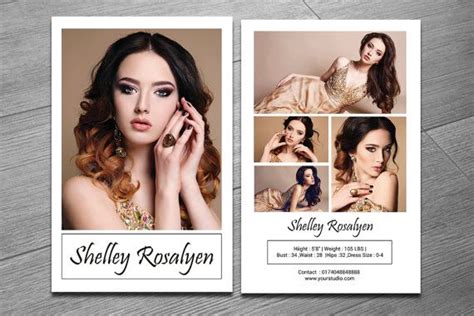 Model Comp Card Template Modeling Comp Card Ms By Templatestock Model Comp Card Model