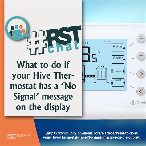 What To Do If Your Hive Thermostat Has A No Signal Message On The Display Rstchat In 2021