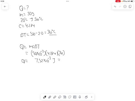 SOLVED Calculate The Final Temperature In C After 1 235 KJ Of Heat