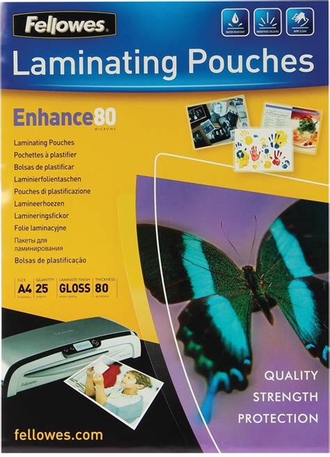 X Fellowes Lamineerhoes Enhance A Micron X Micron Pak A