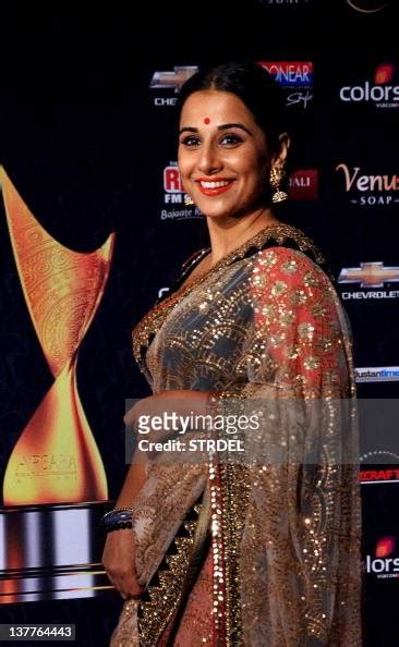 Indian Bollywood Actress Vidya Balan Poses As She Arrives For The News Photo Getty Images